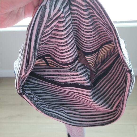 Mono B High Waist Striped Monochrome Colorblock Leggings Activewear Women Sz S - Picture 6 of 11